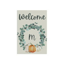 Load image into Gallery viewer, Garden Flag: Monogram Wreath Pumpkin-M
