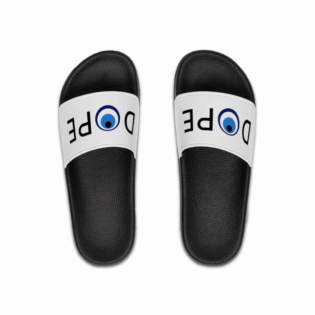 Men's Slide Sandals: DOPE-White