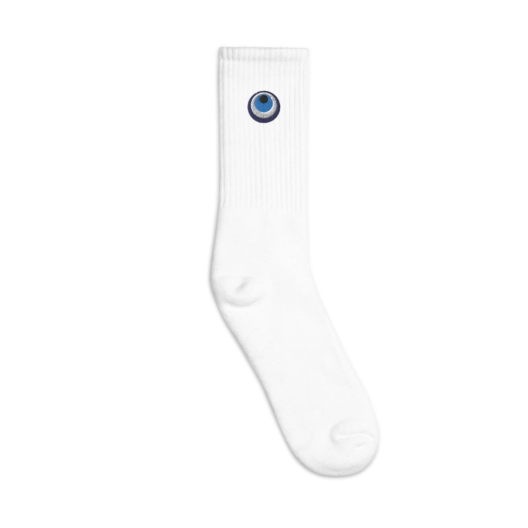 Evil Eye Embroidered socks