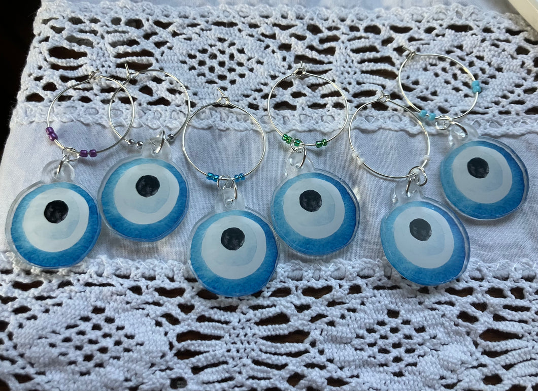 Wine Charms: Watercolor Mati