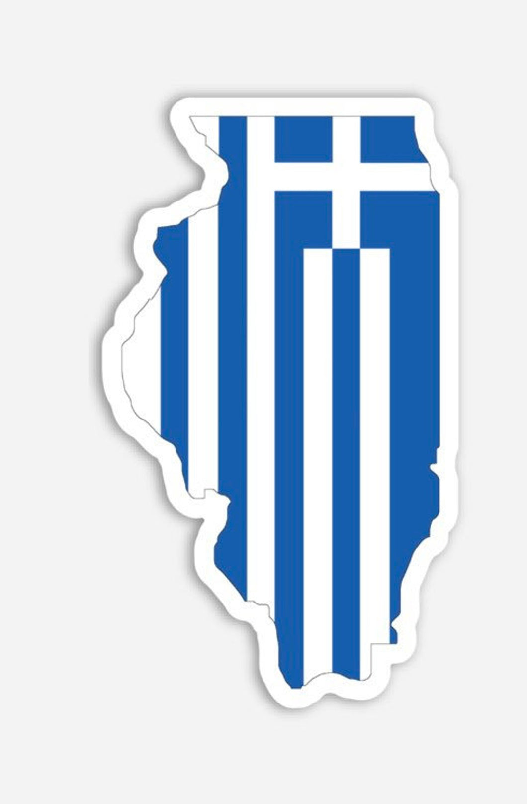 Sticker: Illinois State Greek Flag