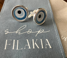 Load image into Gallery viewer, Cuff Links: Watercolor Mati-Silver
