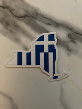 Load image into Gallery viewer, Sticker: New York State Greek Flag
