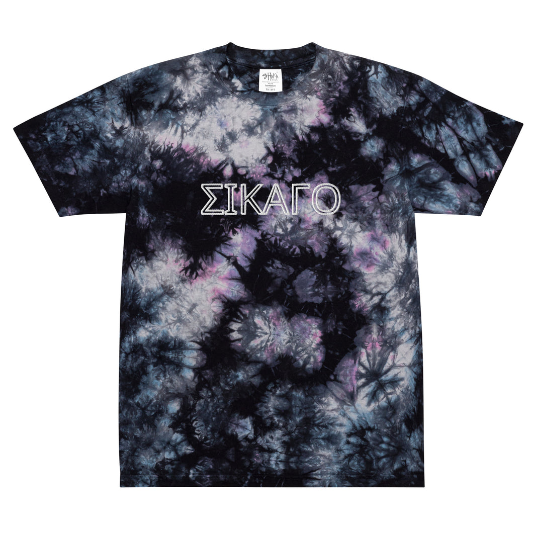 Oversized Tie-Dye T-Shirt: CHICAGO