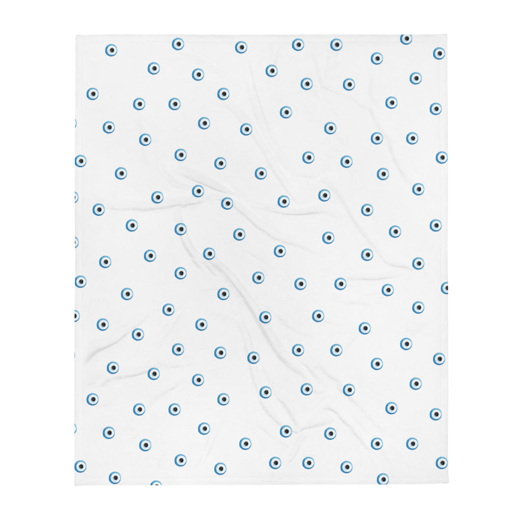 Throw Blanket: Watercolor Mati-White