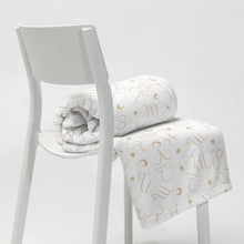 Cargar imagen en el visor de la galería, Throw Blanket: Gold Zodiac-White
