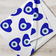 Cargar imagen en el visor de la galería, Throw Blanket: Mati Heart-White

