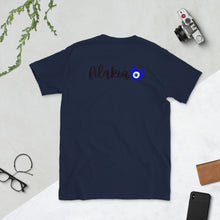 Load image into Gallery viewer, Short-Sleeve Unisex T-Shirt: Koukles Podcast Logo with Filakia on Back
