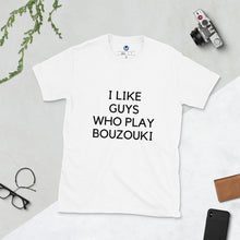 Cargar imagen en el visor de la galería, Short-Sleeve Unisex T-Shirt: Bouzouki Love-Black
