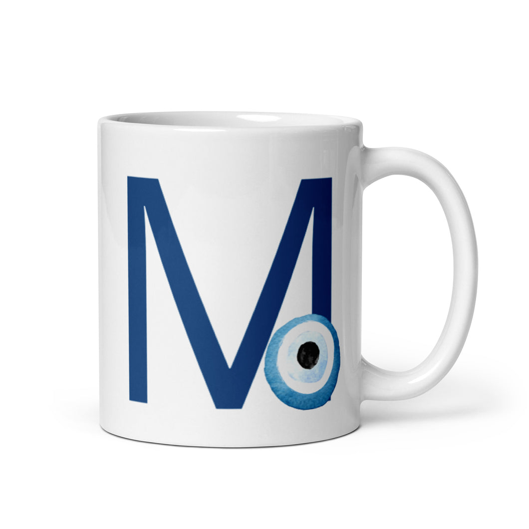 Monogram Mug: Watercolor Mati- Μ-Mu