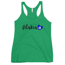 Cargar imagen en el visor de la galería, Women&#39;s Racerback Tank: Filakia-Black
