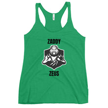 Load image into Gallery viewer, Women&#39;s Racerback Tank: Zaddy Zeus
