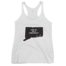 Load image into Gallery viewer, Women&#39;s Racerback Tank: WHERE THE HELL IS CT?-White
