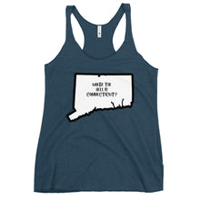 Load image into Gallery viewer, Women&#39;s Racerback Tank: WHERE THE HELL IS CT?-Black
