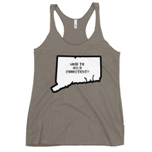 Load image into Gallery viewer, Women&#39;s Racerback Tank: WHERE THE HELL IS CT?-Black
