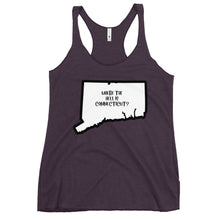 Load image into Gallery viewer, Women&#39;s Racerback Tank: WHERE THE HELL IS CT?-Black
