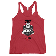 Load image into Gallery viewer, Women&#39;s Racerback Tank: Zaddy Zeus
