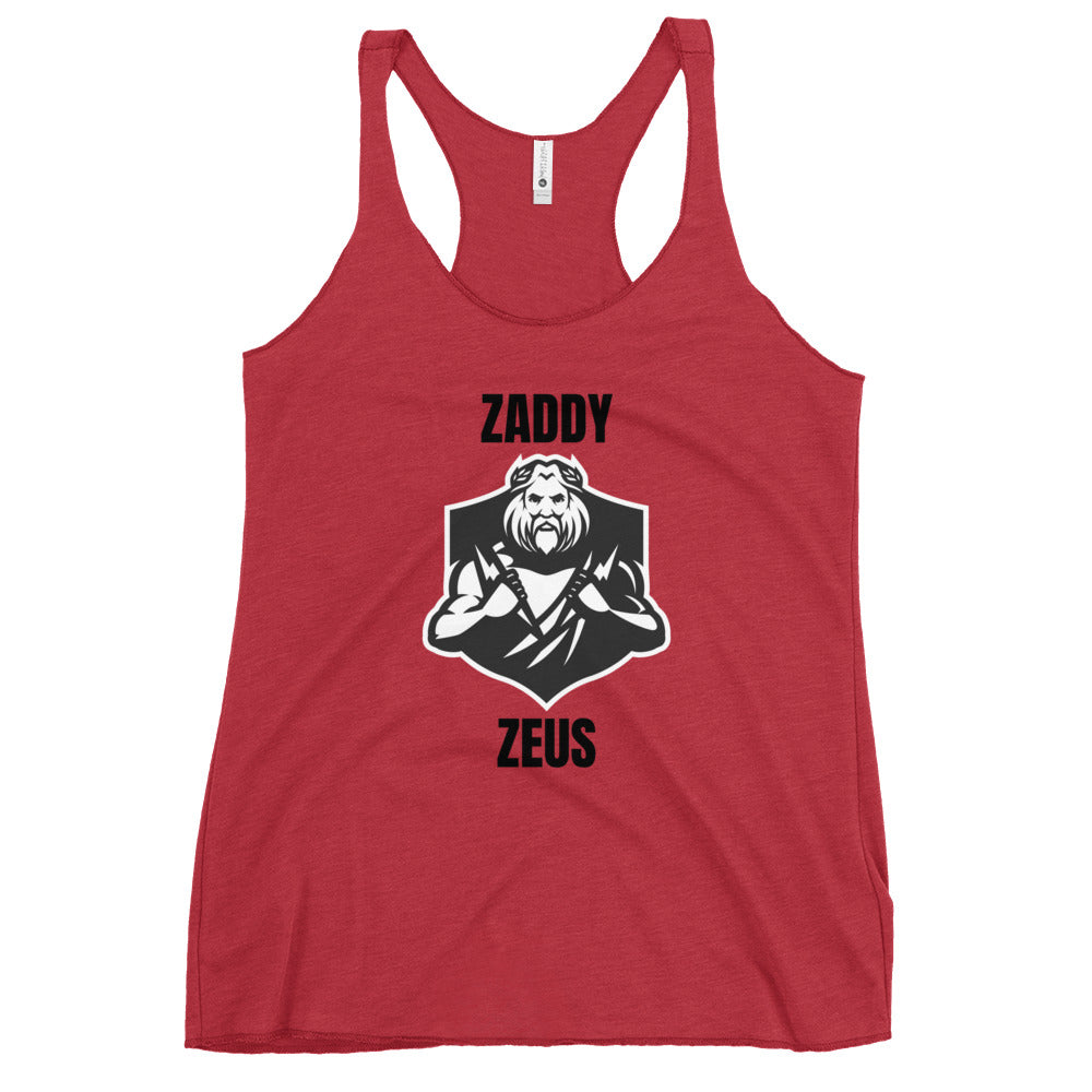 Women's Racerback Tank: Zaddy Zeus